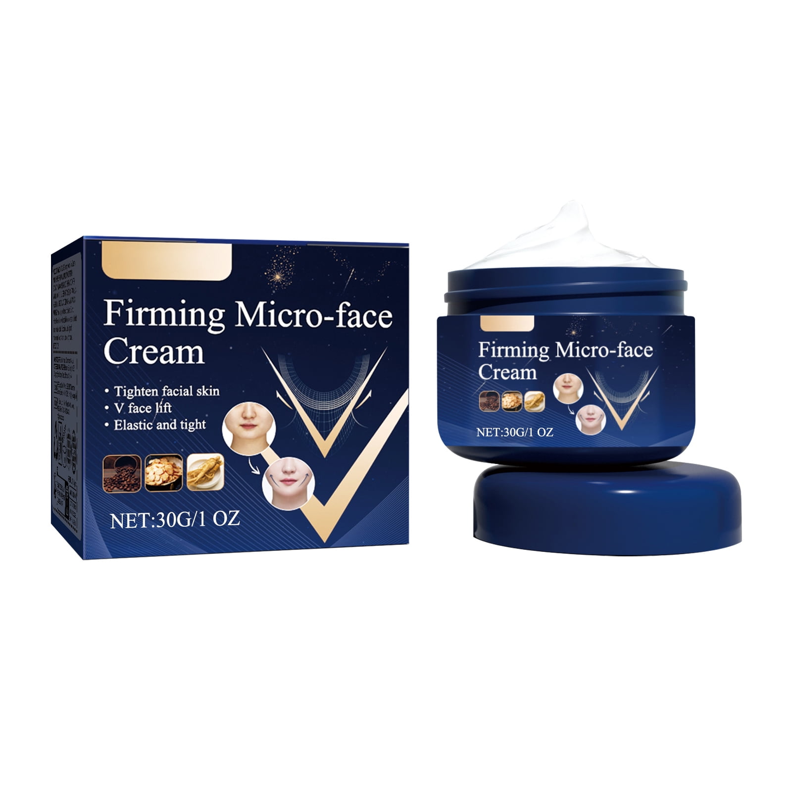 Alvantor Firming Micro-Face Cream, Moisturizing and Lifting Neck for Wrinkles & Sagging Skin, 1oz