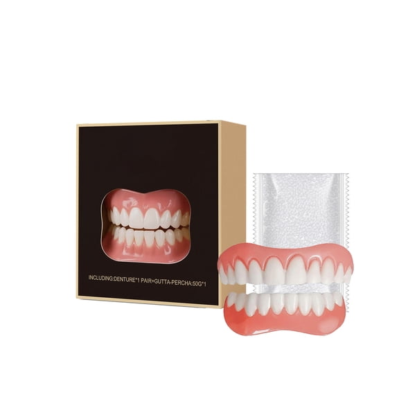 Alvantor Moldable False Teeth Set, Daily Oral Teeth Beauty Kit, Comfortable Resin Fit