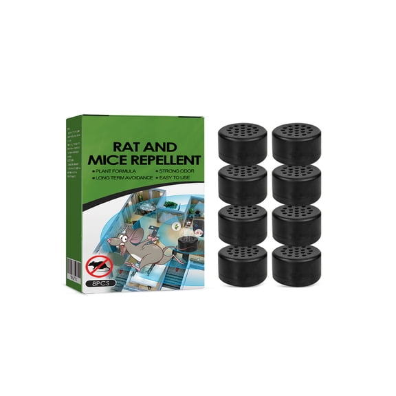 Alvantor Mouse Rodent Repellent with Peppermint Garlic Chili for Car Engine Home Outdoor Indoor Mice Deterrent, 8pcs