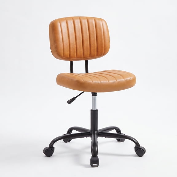 Alvantor Office Chair, Adjustable Height 360° Swivel Rolling Computer Task Chair without Arms, White/Orange/Black