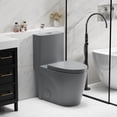 thumbnail image 1 of Alvantor One-Piece Toilet, 1.1/1.6 GPF Powerful Dual Flush Elongated Toilet, Soft Closing Seat Gray, 1 of 10