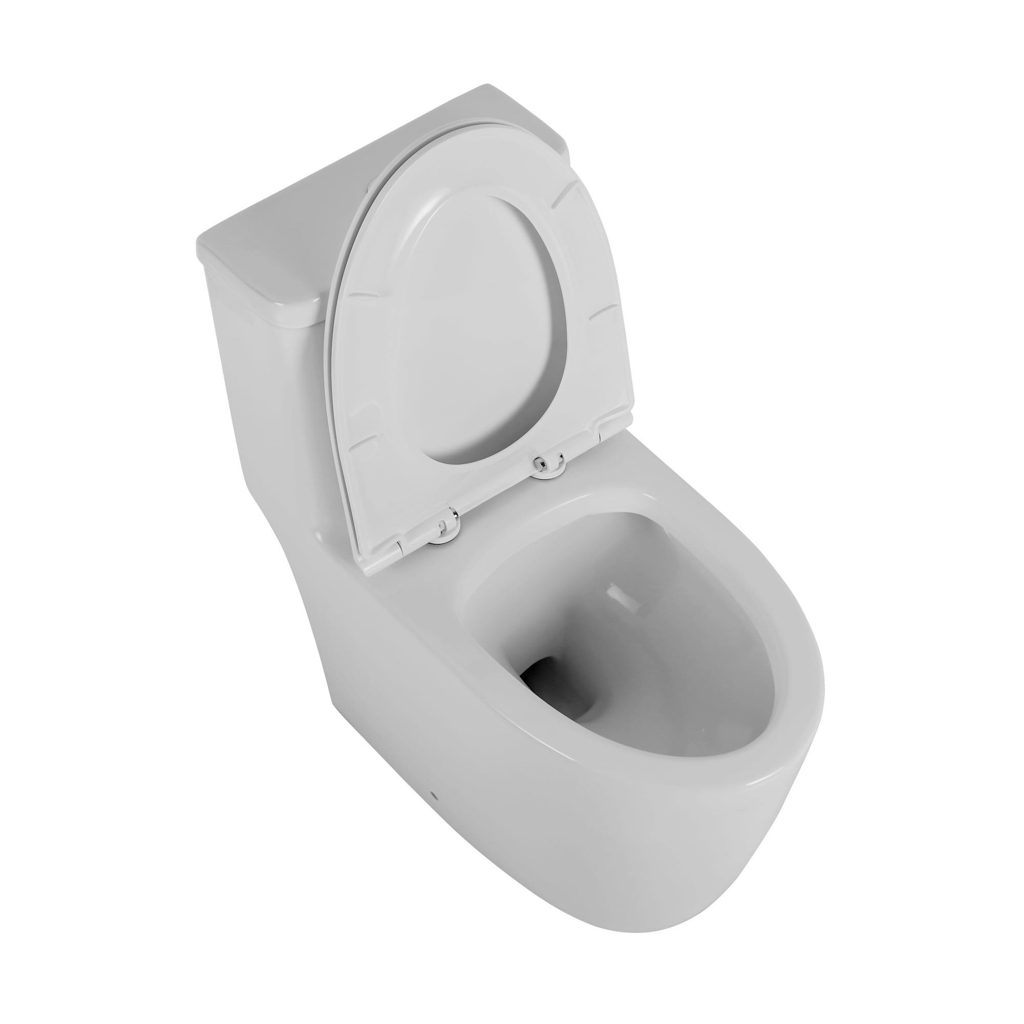 Alvantor One-Piece Toilet 16.5"Height Ceramic Elongated Floor Mounted 1.1/1.6 GPF Toilet White
