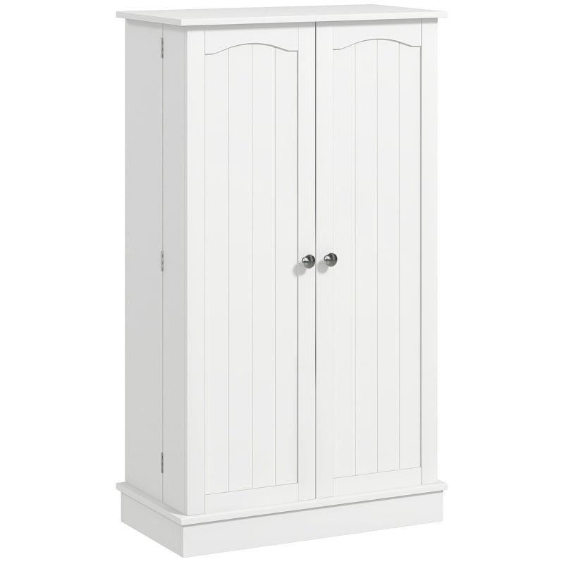 Alvantor Paper Freestanding Kitchen Pantry Storage Cabinet with Door Racks & 5-Tier Shelves 23.6" x 11.8" x 40.9" White