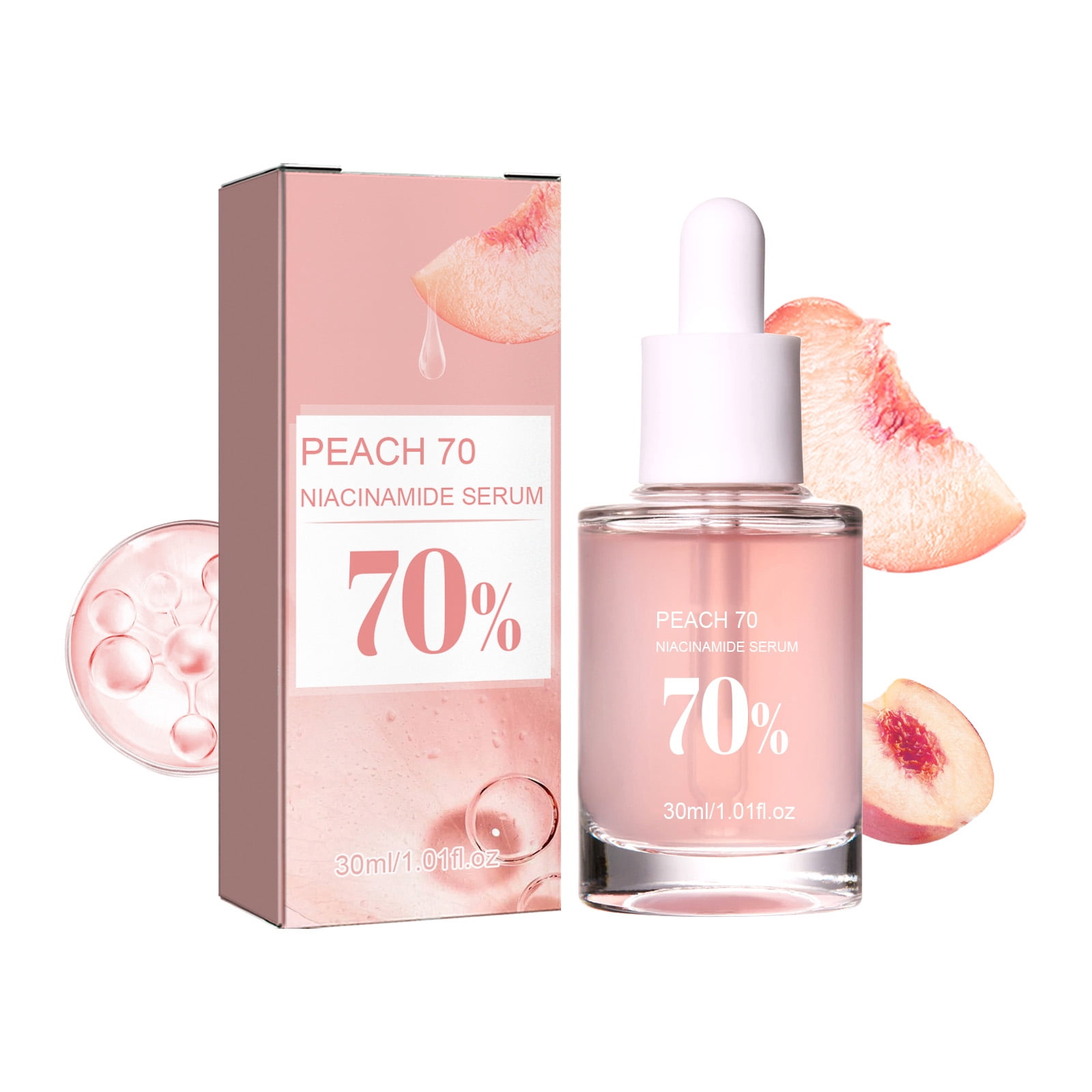 Alvantor Peach 70 Niacinamide Face Serum, Pore Minimizer Dark Spot Corrector Brightening Hydrating Treatment, 1.01fl.oz