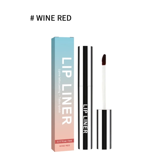 Alvantor Wine Red Peel Off Lip Liner with Brush, 0.17 fl oz