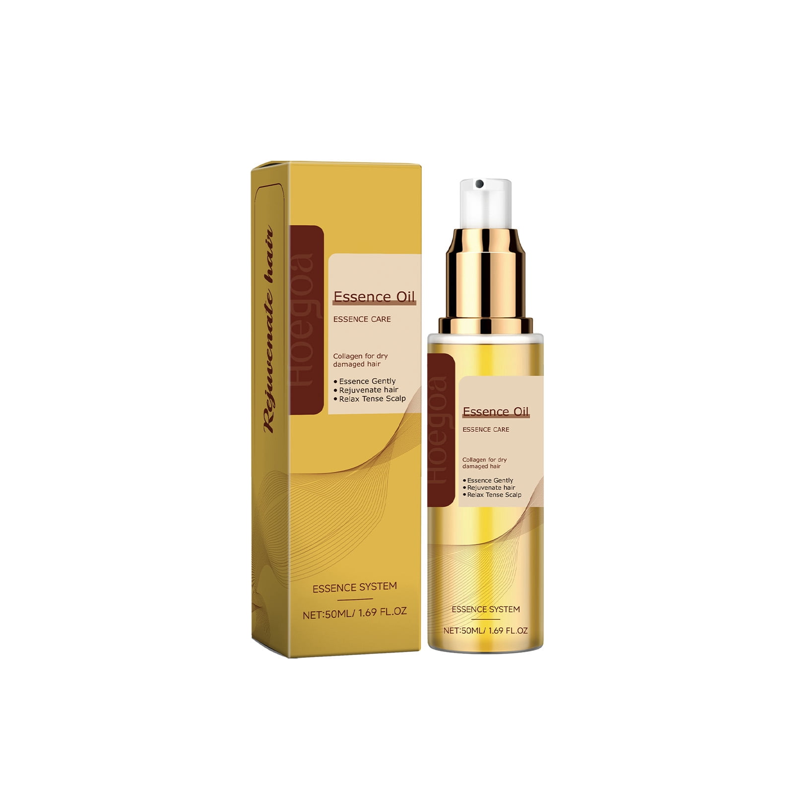 Alvantor Plant Hair Oil with Maca Root, Collagen, and Tea Leaf for Non-Greasy Nourishing Scalp Treatment, 1.69 fl. oz