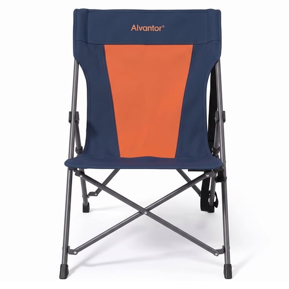Alvantor Portable Folding Camping Chair for Adults, 250 lb Capacity with Tall Angled Backrest