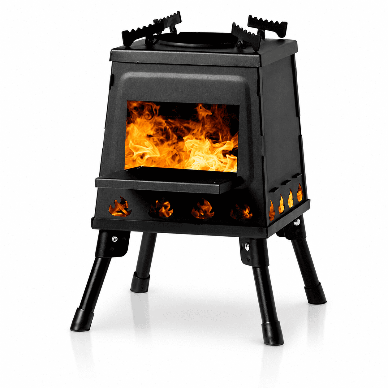 Alvantor Portable Wood Stove with Alloy Steel Body and Foldable Legs