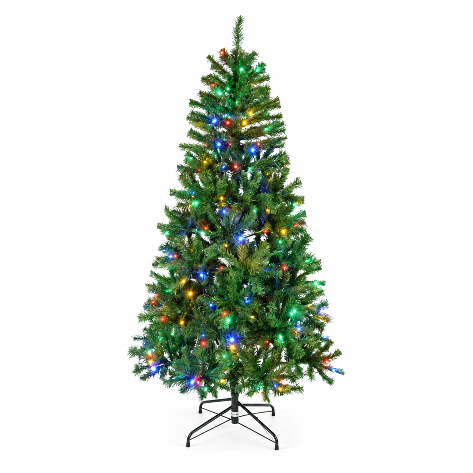 Alvantor Pre-Lit Artificial Christmas Tree with Colorful Lights for Home, Green 9FT