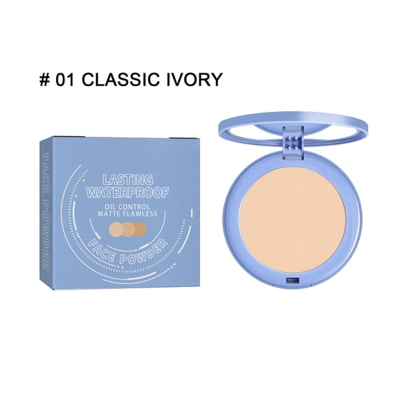 Alvantor Pressed Powder, Matte Face Setting Powder, Classic Ivory 0.28oz
