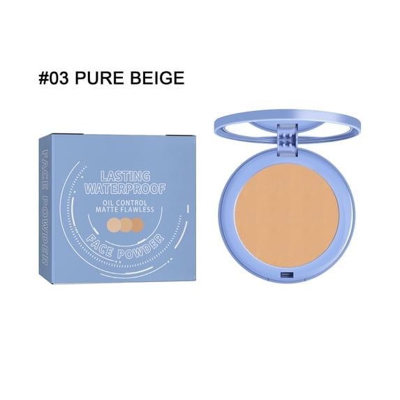 Alvantor Pressed Powder, Matte Face Setting Powder, Pure Beige 0.28oz