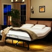 CHITOOMA Electric Adjustable Bed Frame Queen with 10 inch Gel Memory ...