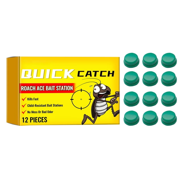 Alvantor Quick Catch Roach Bait Stations with Gel Formula - 12 Pieces ...