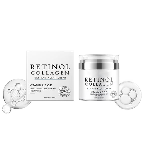 Alvantor Retinol Collagen Face Cream, Skin Tightening for Fine Lines and Wrinkles, Day and Night Moisturizer, 1.76oz