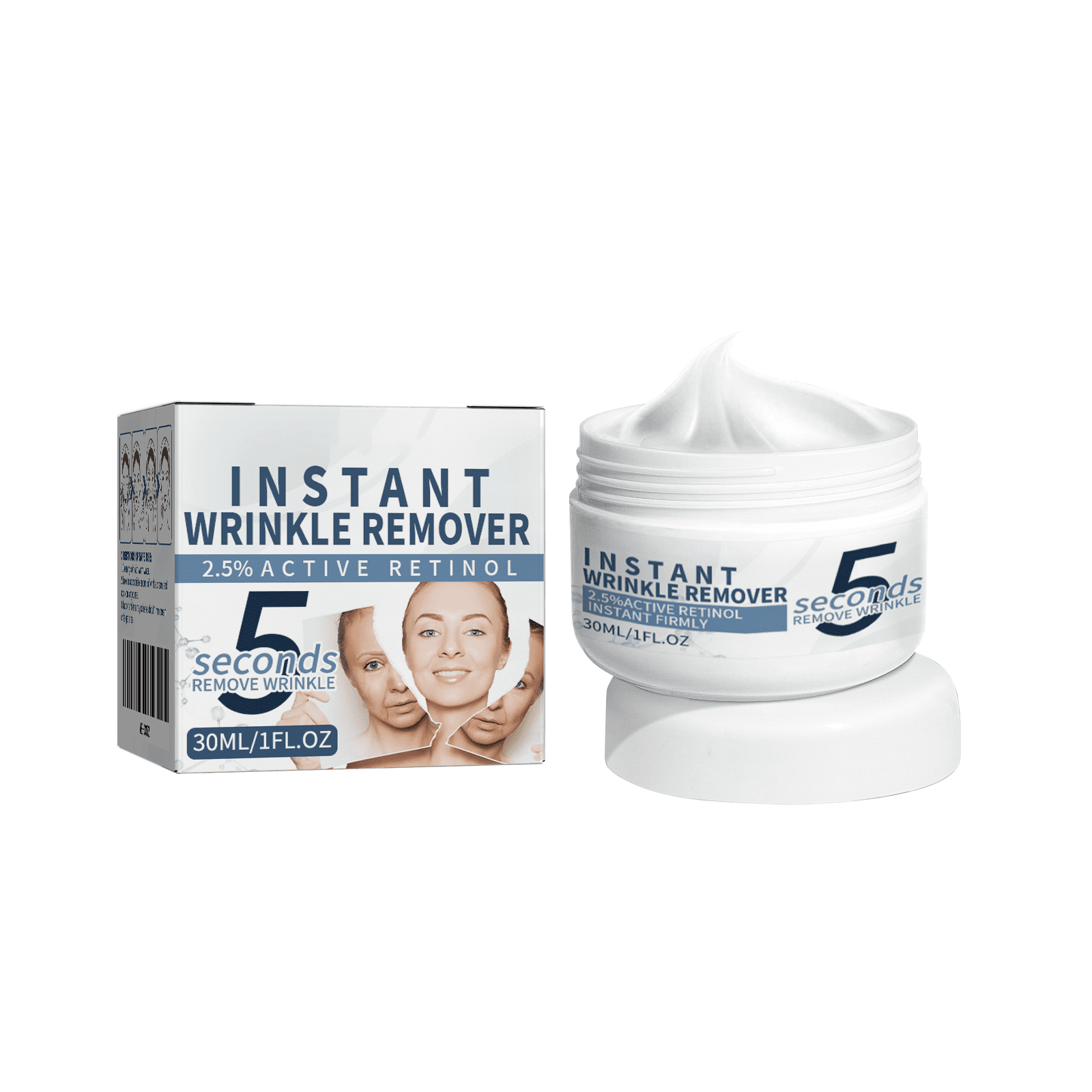 Alvantor Retinol Face Cream 5 Seconds Anti-Wrinkle, Instant Firming & Lifting Moisturizer for Fine Lines, Under Eye Puffiness, 1fl.oz