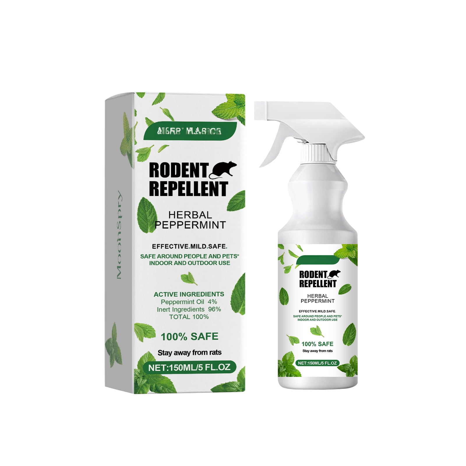 Alvantor Indoor & Outdoor Rodent Deterrent Spray with Mint & Capsicum, 5 fl. oz