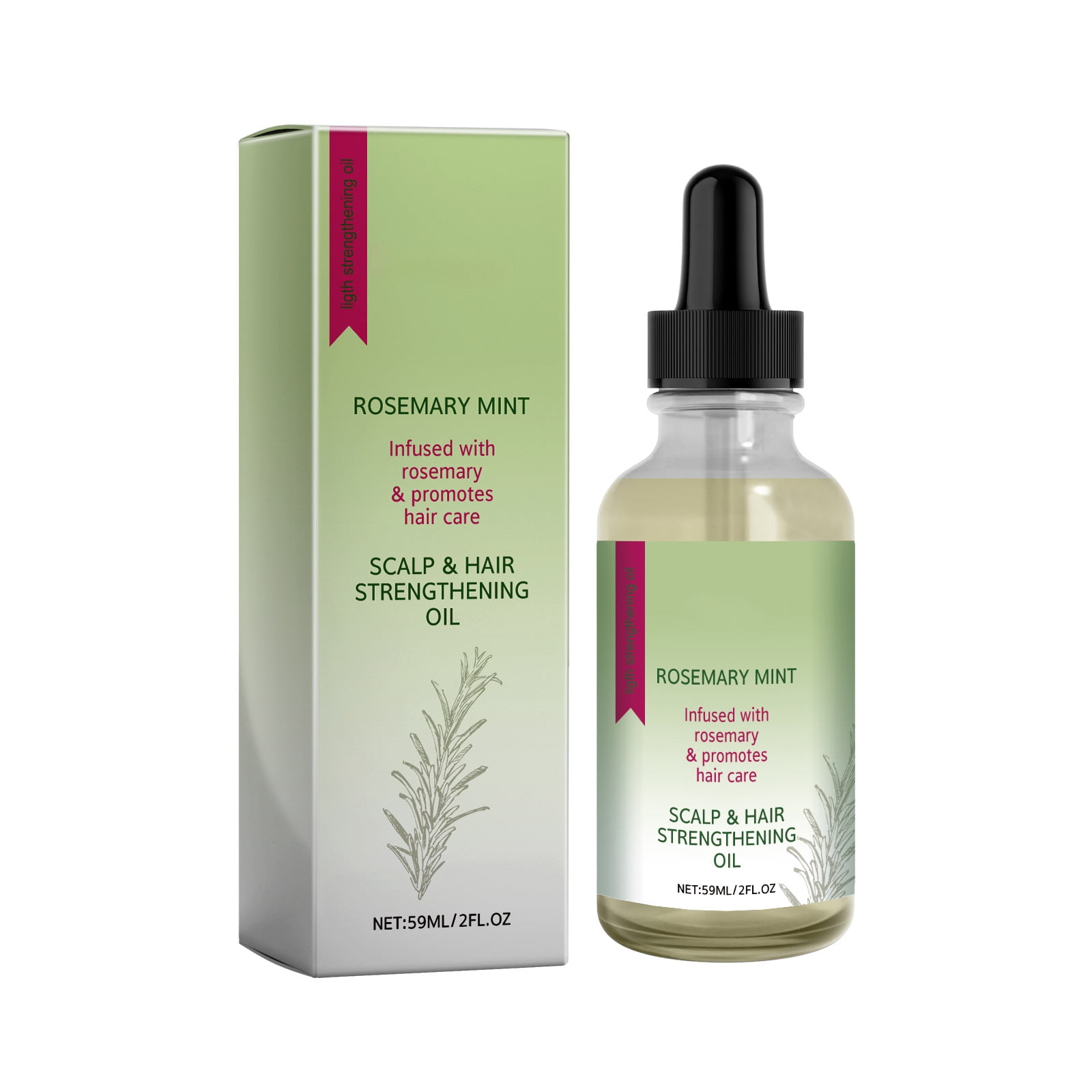 Alvantor Rosemary Mint Scalp & Hair Strengthening Oil with Vitamin E & Peppermint for Dry Damaged Hair, 2fl.oz