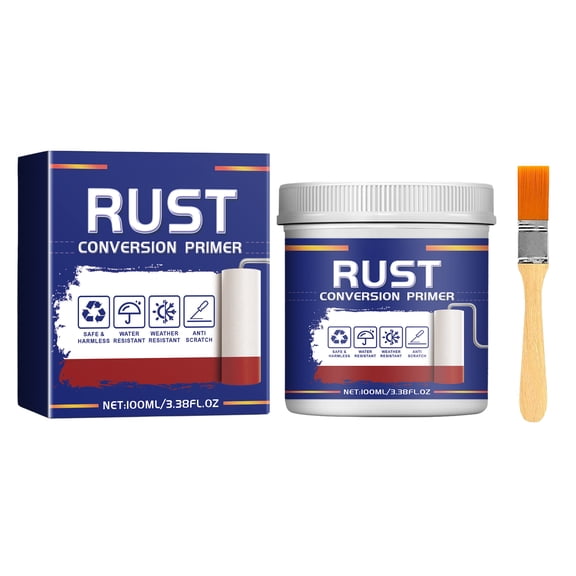 Alvantor Rust Converter & Metal Primer, Water-Based Corrosion Remover for Iron Stair Railings & Brackets, Red