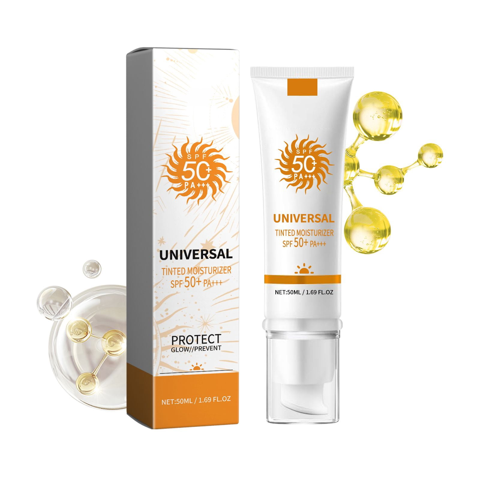 Alvantor SPF50 Tinted Moisturizer with Broad Spectrum UV Protection for Hydration and Brightening, 1.69fl.oz