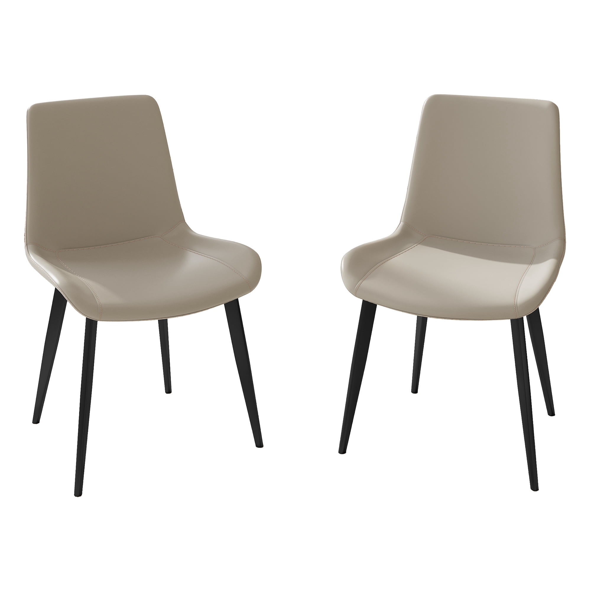 Alvantor Set of 2 Dining Chairs Upholstered Side Chairs with Padded Seats & Metal Legs for Kitchen Living Room Cream