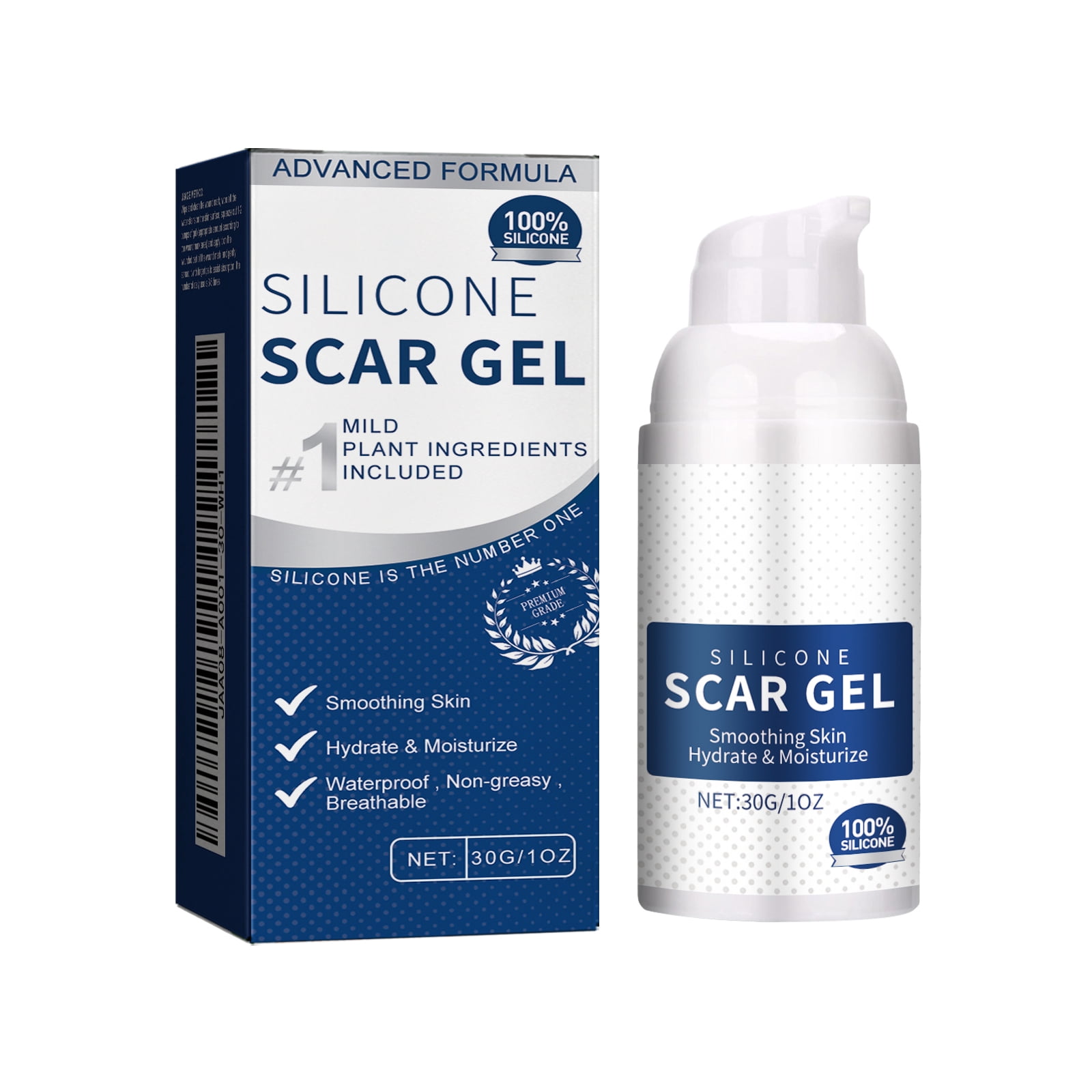 Alvantor Silicone Scar Gel for C-Section, Stretch Marks, Acne, and Surgery Scars