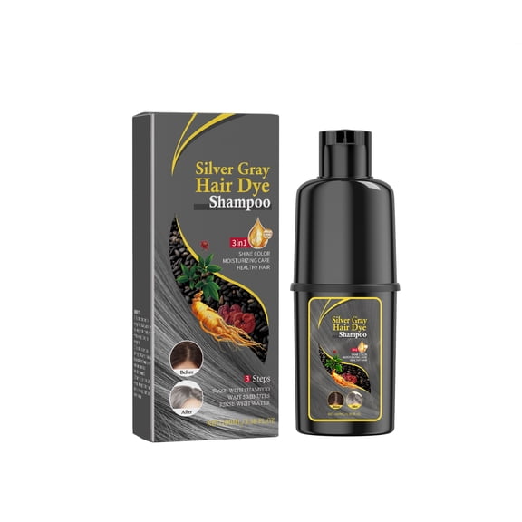Alvantor Silver Gray Hair Dye Shampoo with Ginseng, 3.38 fl oz