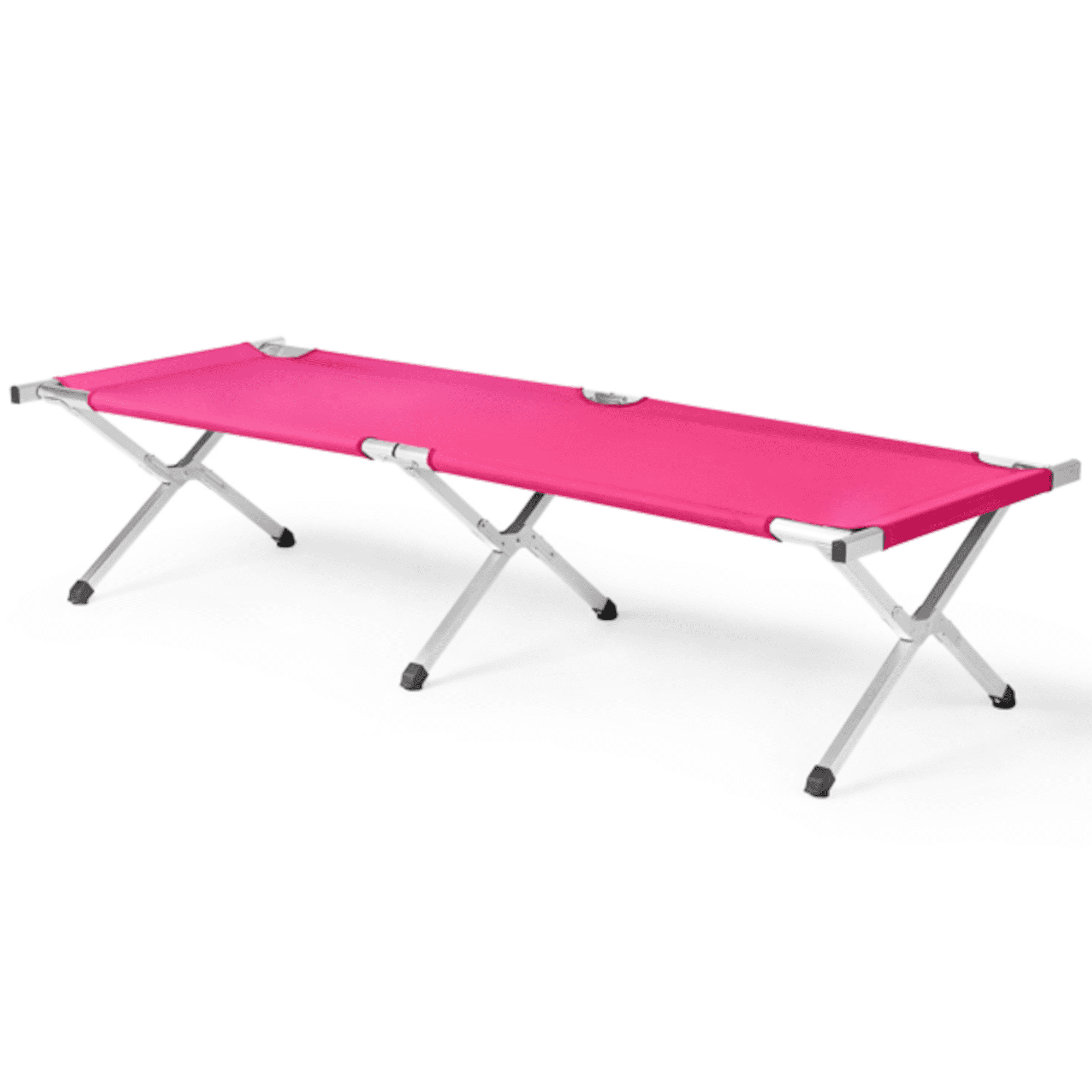Alvantor Single Folding Camping Cot for Adults, 74 x 28 x 18 in, Aluminum Frame, Oxford Fabric, Carry Bag, Pink