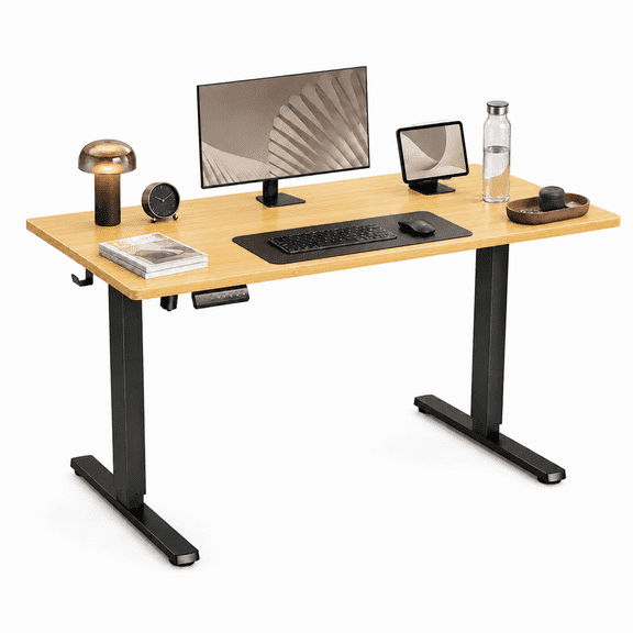 Alvantor Standing Desk, 28.7''- 48'' Height Electric Height Adjustable Home Office Desk with 3 Memory Presets, Sit and Stand Up, T-Shaped Frame