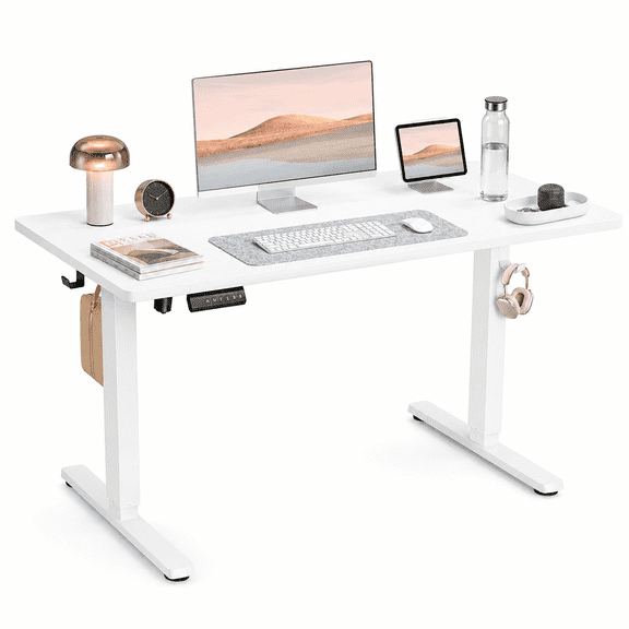 Alvantor Standing Desk, 28.7''- 48'' Height Electric Height Adjustable Home Office Desk with 3 Memory Presets, Sit and Stand Up, T-Shaped Frame