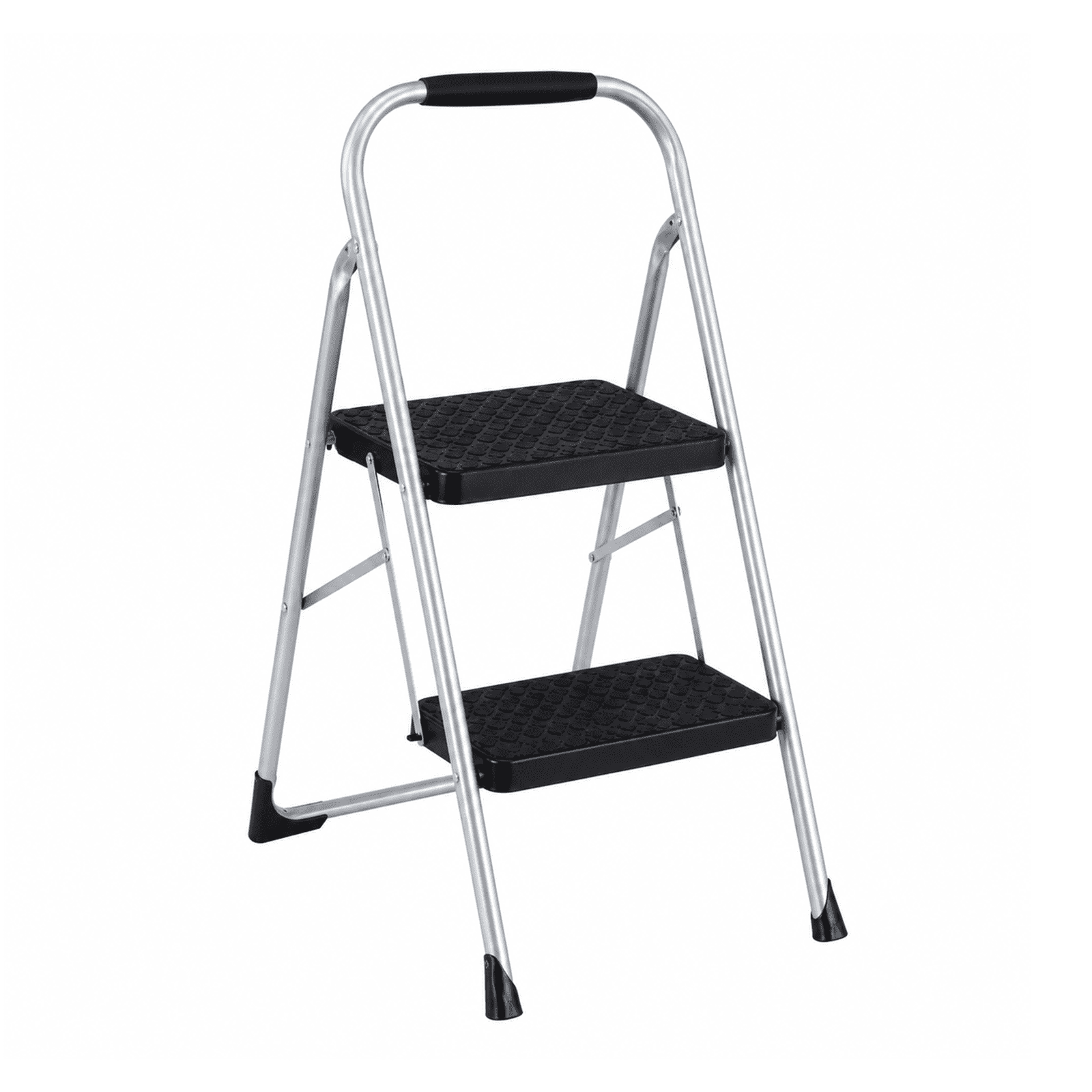 Stell Ladder Alvantor Steel Folding Step Ladder with Handrail, 2 and 3-Layer Folding ...