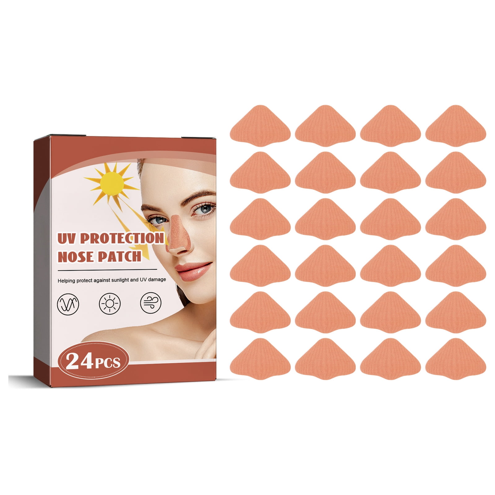 Alvantor Sun Protection Nose Patches, Breathable UV Strips for Outdoor Sports Hiking Running Cycling Fishing Summer, 24pcs