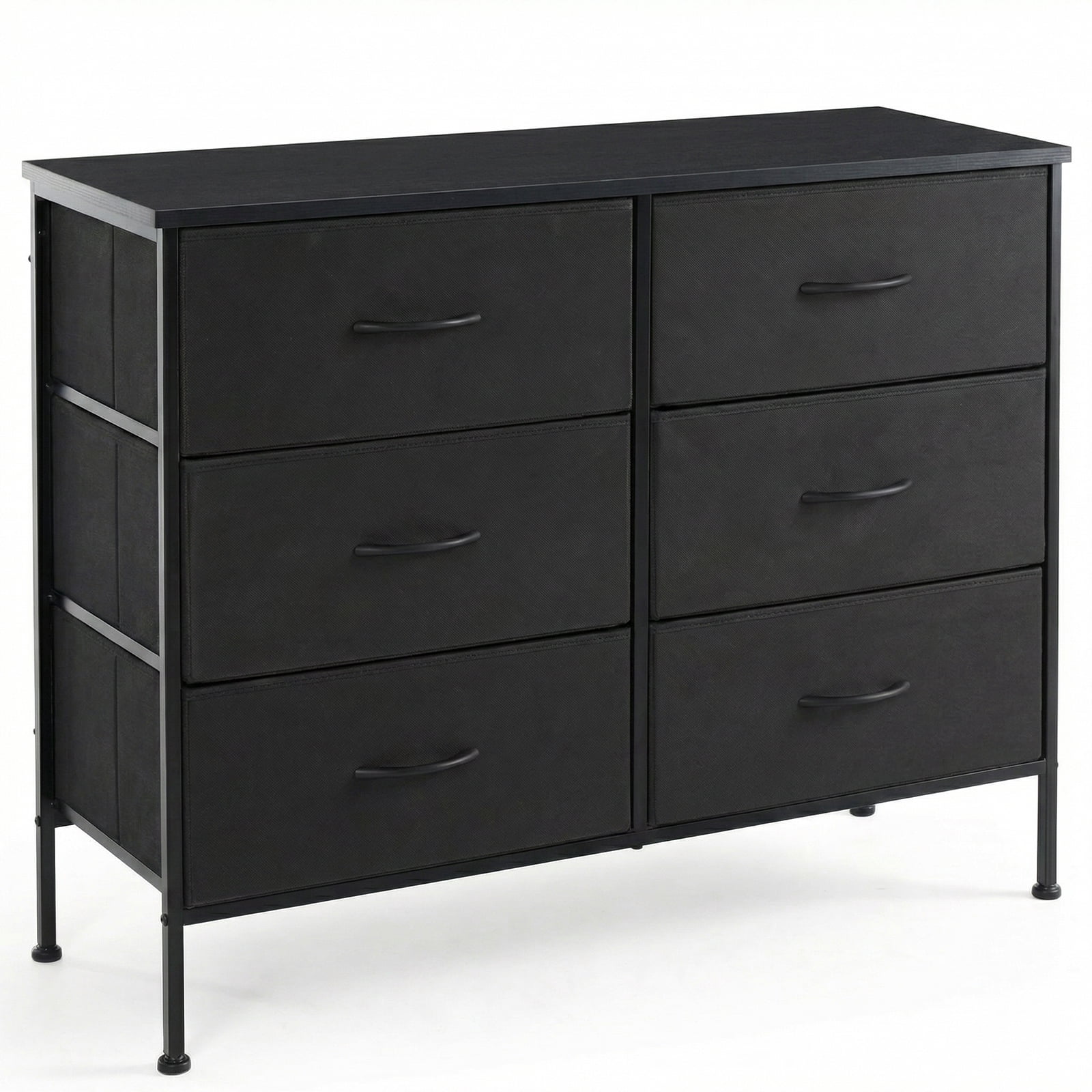 Alvantor Tall Dresser Fabric Storage Tower ,Wooden Top for Kid Room, Closet, Entryway, Nursery
