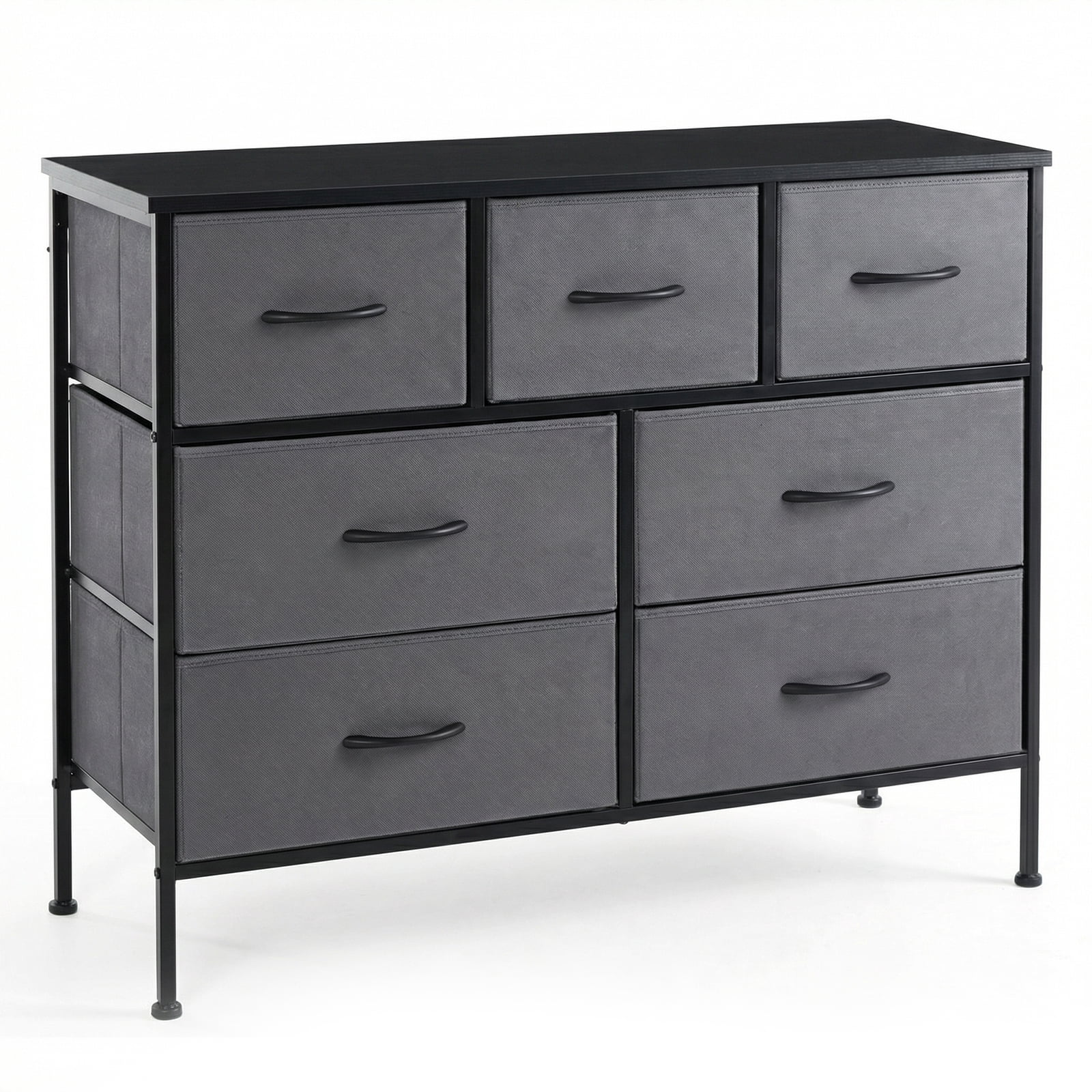 Alvantor Tall Dresser Fabric Storage Tower ,Wooden Top for Kid Room, Closet, Entryway, Nursery