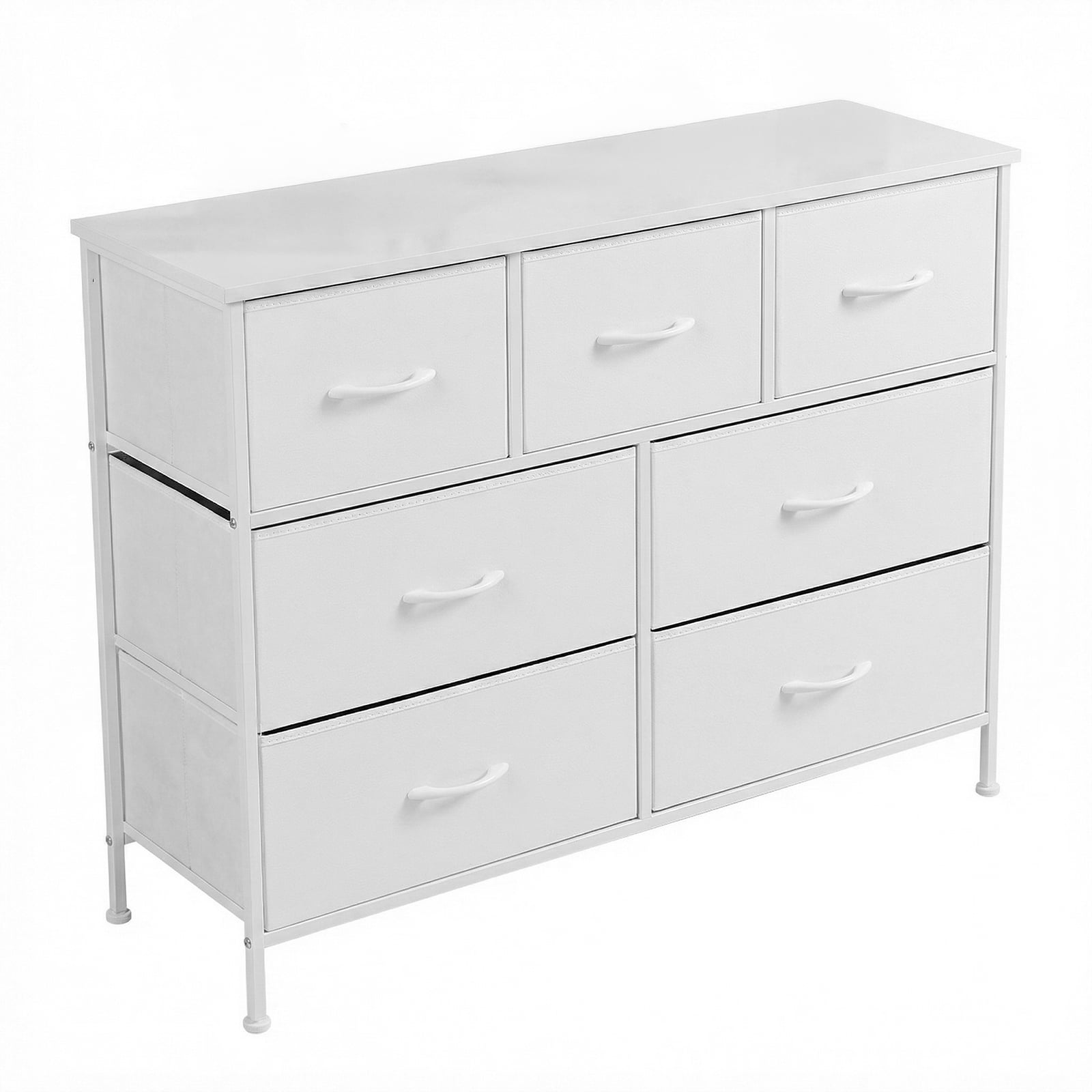 Alvantor Tall Dresser Fabric Storage Tower ,Wooden Top for Kid Room, Closet, Entryway, Nursery