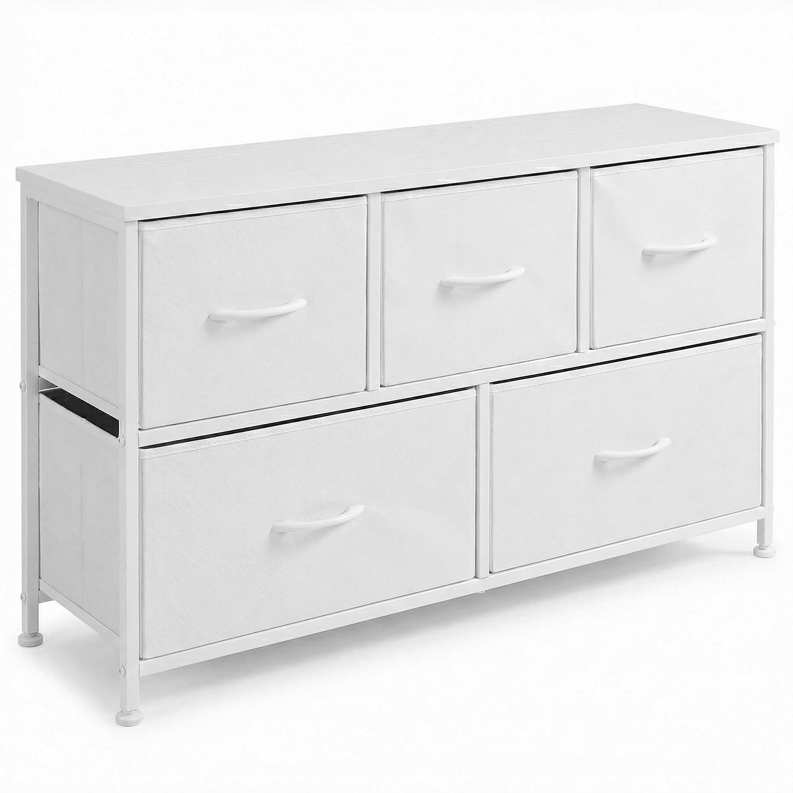 Alvantor Tall Dresser Fabric Storage Tower ,Wooden Top for Kid Room, Closet, Entryway, Nursery