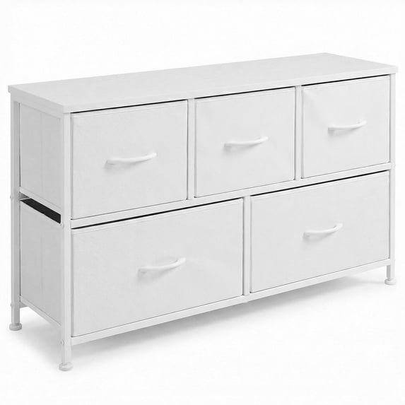 Alvantor Tall Dresser Fabric Storage Tower ,Wooden Top for Kid Room, Closet, Entryway, Nursery