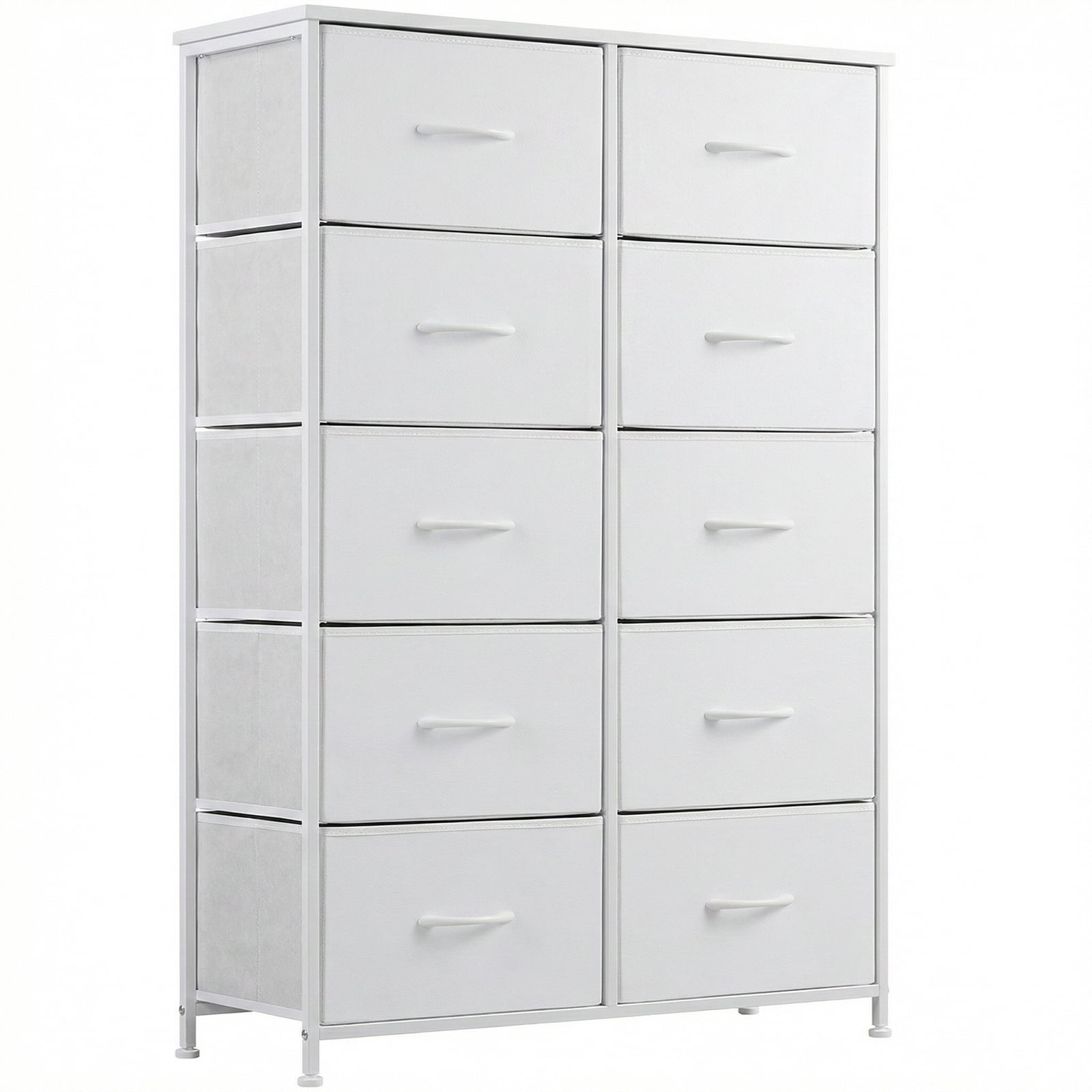 Alvantor Tall Dresser Fabric Storage Tower ,Wooden Top for Kid Room, Closet, Entryway, Nursery
