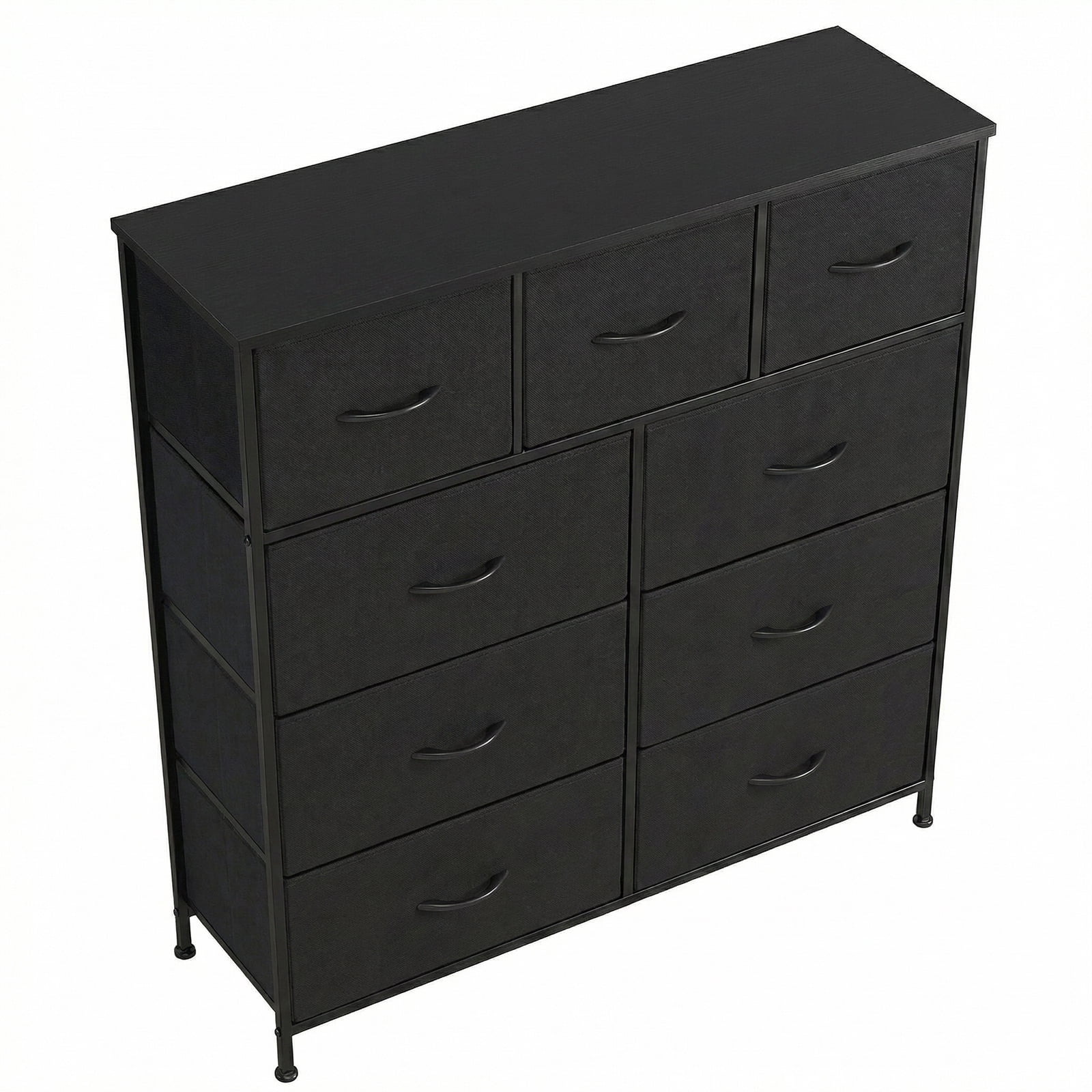 Alvantor Tall Dresser Fabric Storage Tower ,Wooden Top for Kid Room, Closet, Entryway, Nursery
