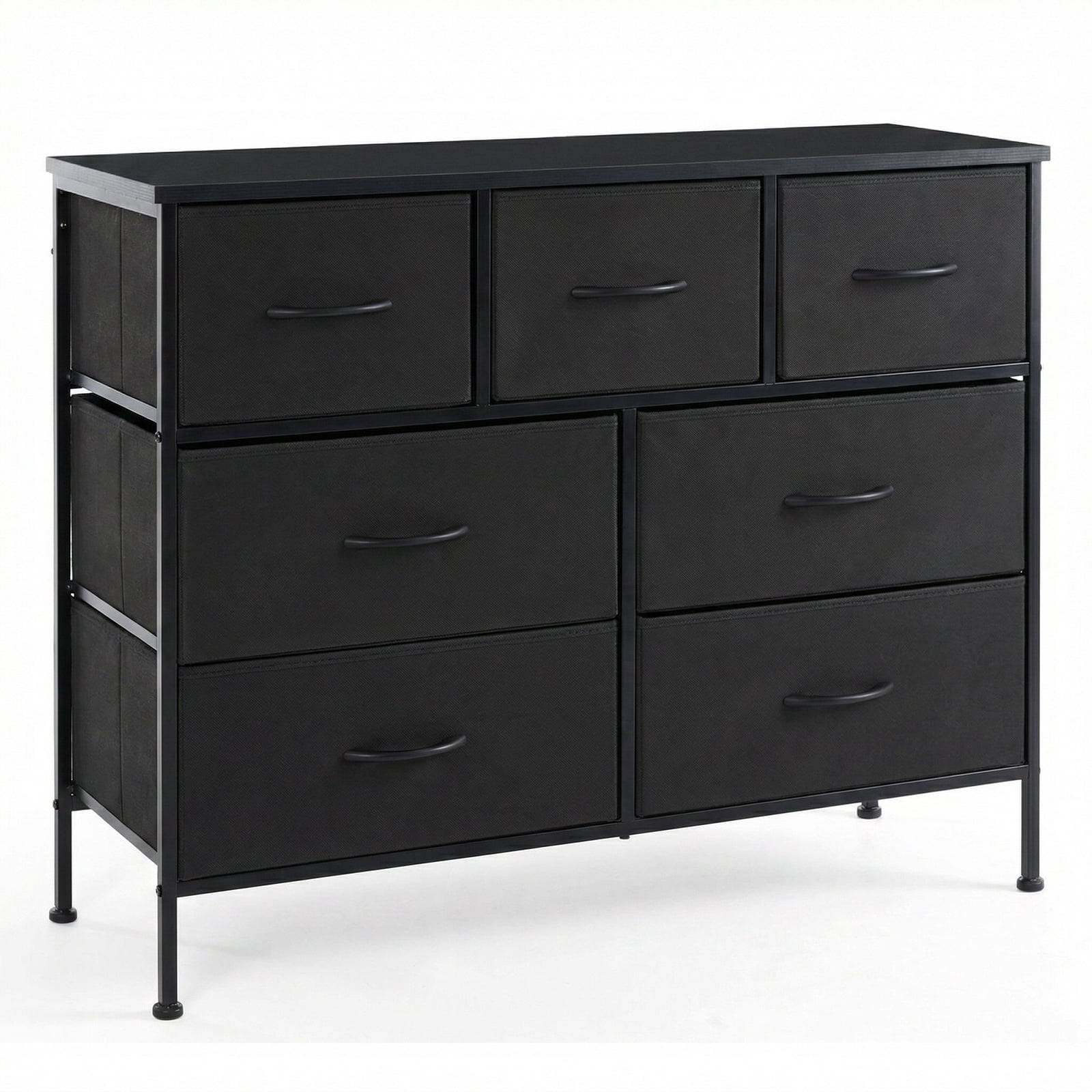 Alvantor Tall Dresser Fabric Storage Tower ,Wooden Top for Kid Room, Closet, Entryway, Nursery