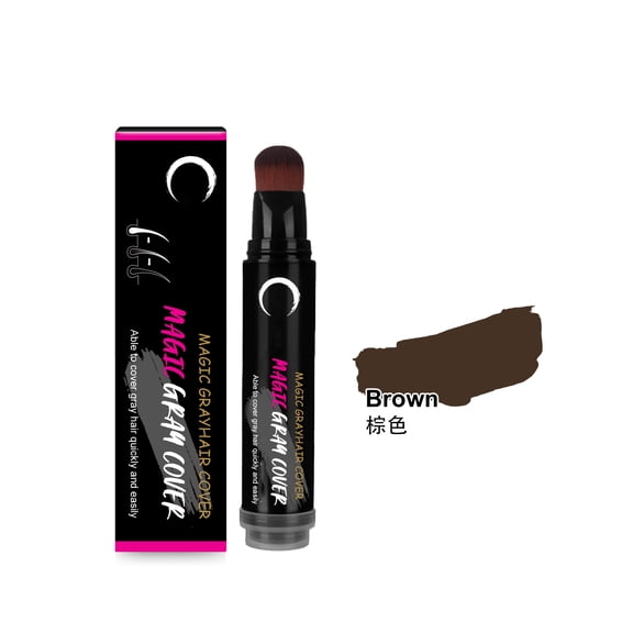 Alvantor Temporary Root Touch Up Hair Color Stick, Magic Root Cover Up for Gray Hair - Water-Resistant, Brown