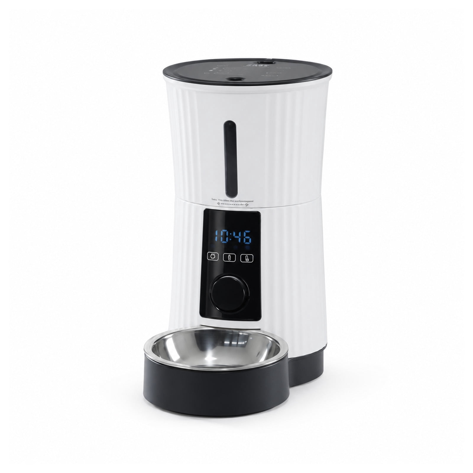 Alvantor Timed Automatic Cat Feeder, 4L Programable Dry Food Dispenser with Desiccant Bag Dual Power Supply 10S Voice Recorder, Smart Pet Feeder for Cats and Small Medium Dogs