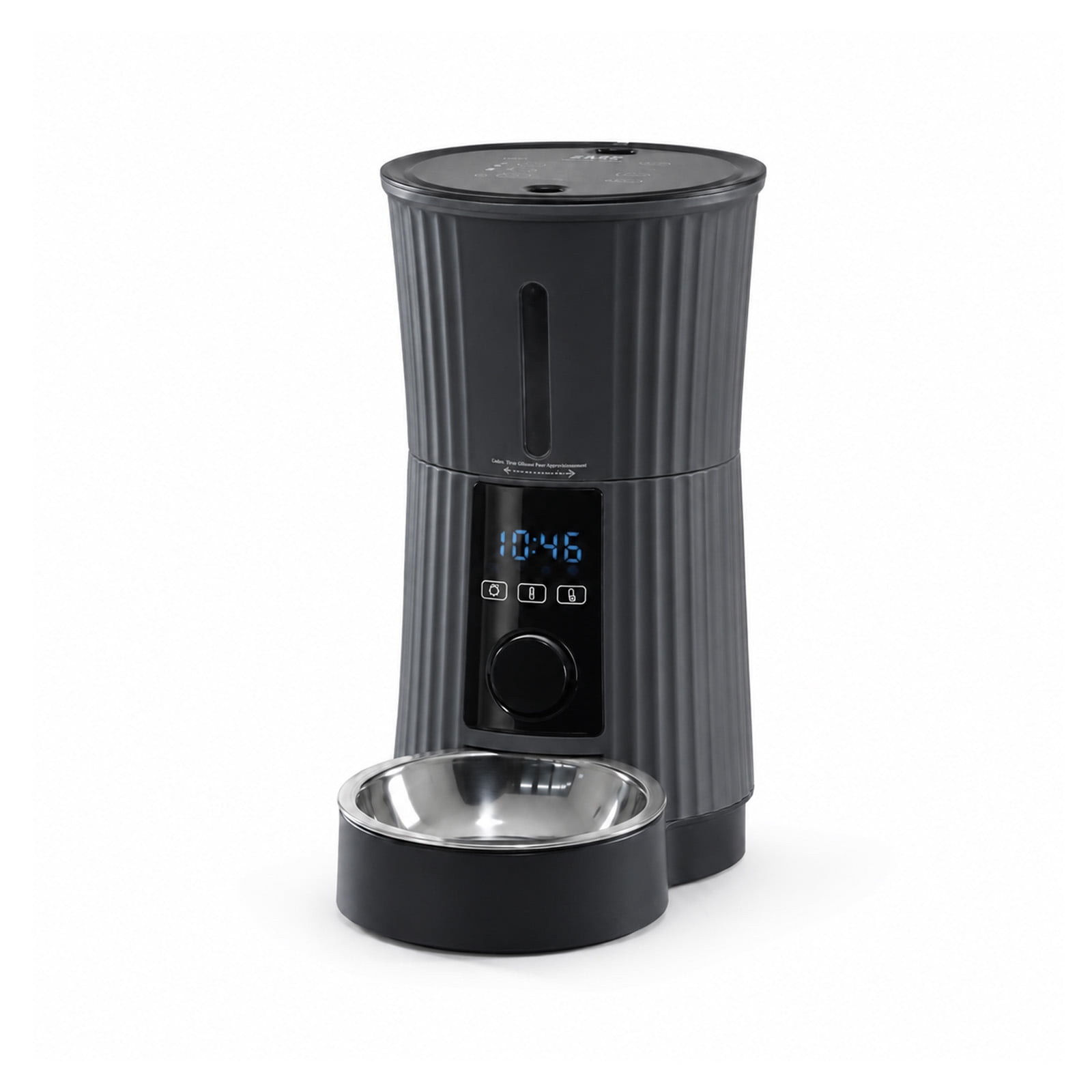 Alvantor Timed Automatic Cat Feeder, 4L Programable Dry Food Dispenser with Desiccant Bag Dual Power Supply 10S Voice Recorder, Smart Pet Feeder for Cats and Small Medium Dogs