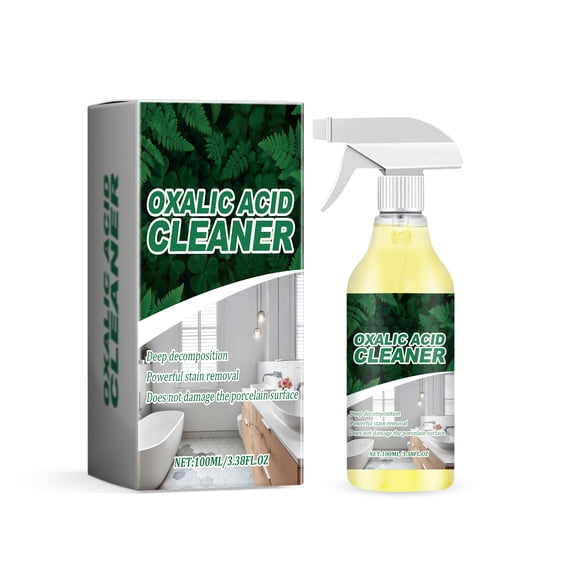Alvantor Oxalic Acid Toilet Bowl Cleaner Spray, Rust & Limescale Remover, Porcelain Safe, Bathroom, 3.38 fl oz