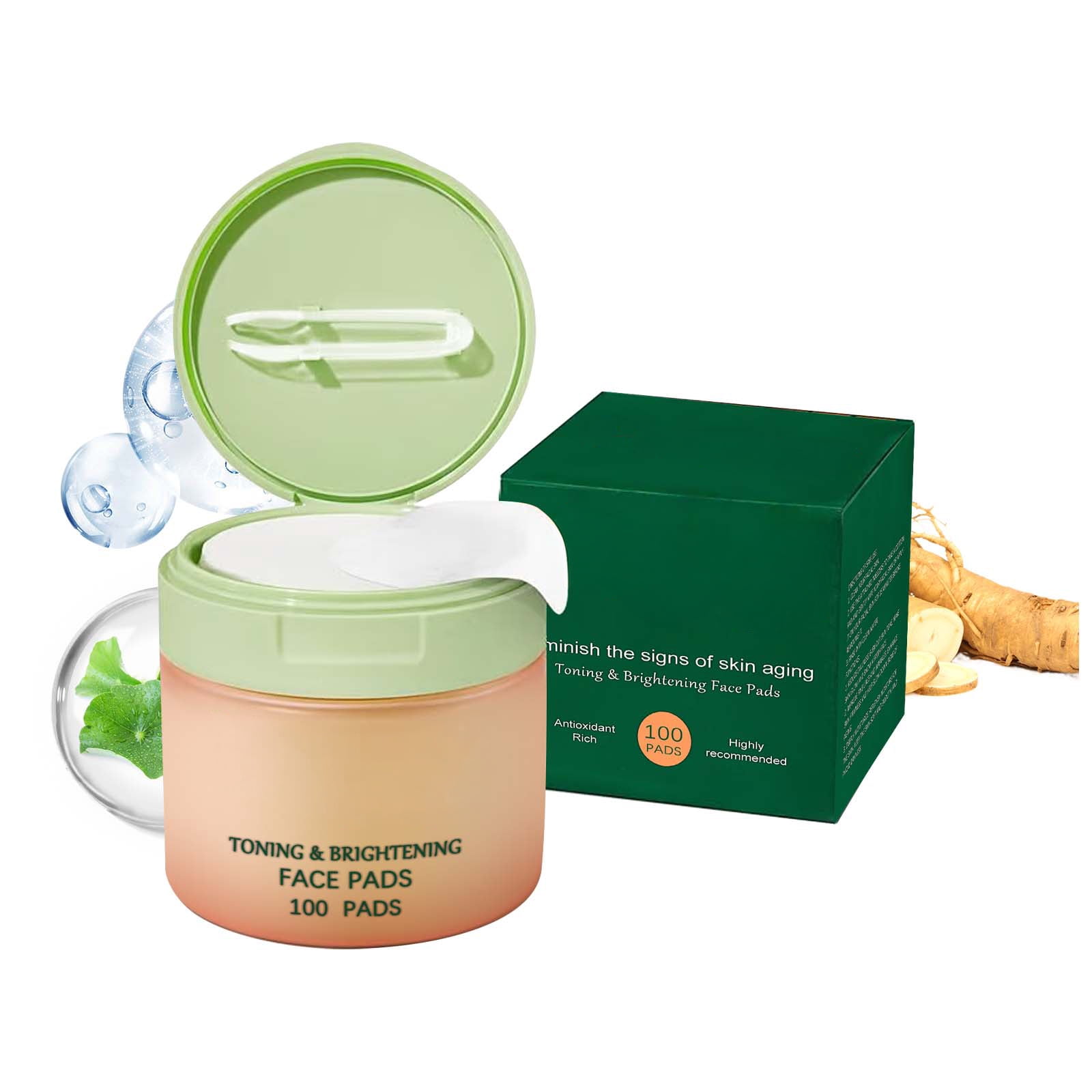Alvantor Toner Pads, Daily Hydrating Centella Cotton Pads for Face, Deep Nourish & Elasticity, 100pads