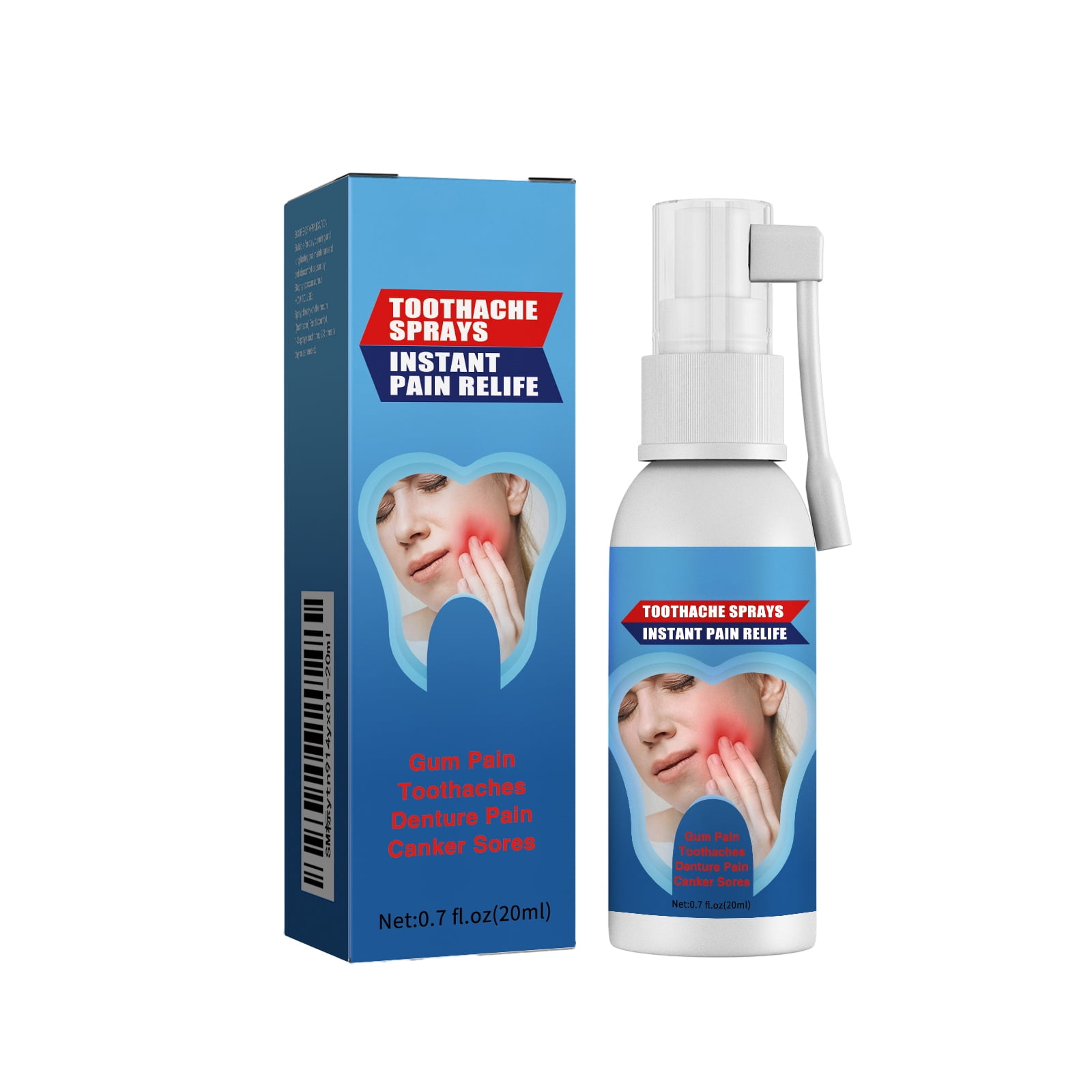 Alvantor Toothache Pain Relief Spray, Soothes Gum and Instant Relief, Mint Flavor 0.7fl.oz