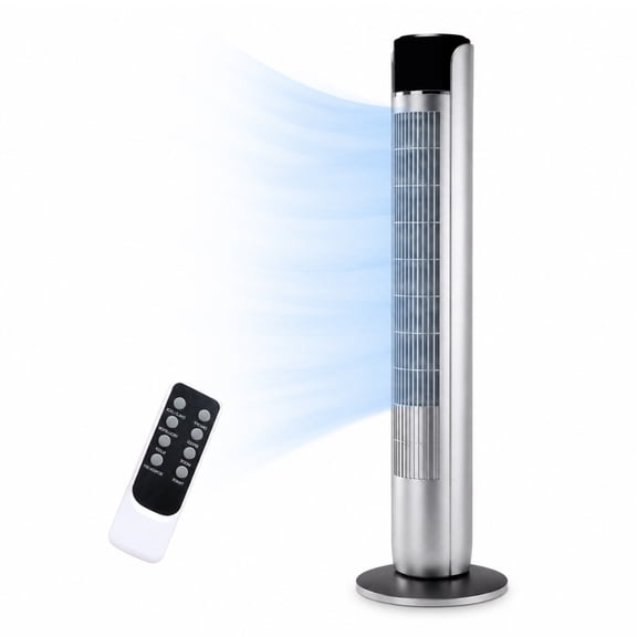 Alvantor Tower Fan for Bedroom, 60° Oscillating Standing Fan with 28dB Quiet for Sleep, 25ft/s Velocity, 12H Timer, 5 Speeds 4 Modes, Remoter, Bladeless Room Fan for Home, Office, Indoor
