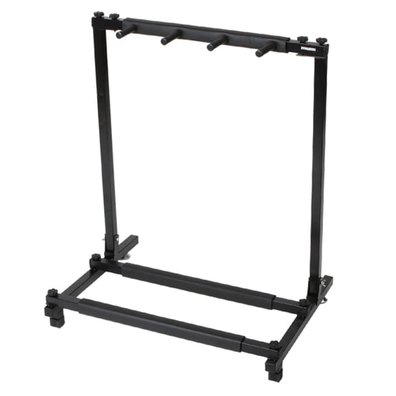 Alvantor Triple Folding Guitar and Bass Holder Rack Stand with Neoprene Protection, Black