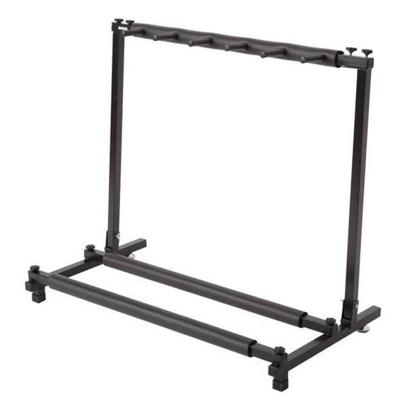 Alvantor Triple Folding Multi-Guitar Bass Holder Rack Stand with Neoprene Padding, Black