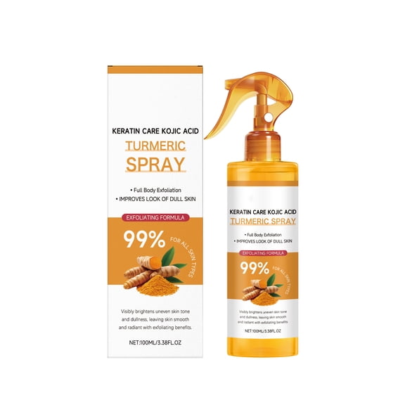 Alvantor Turmeric Keratin Exfoliating Body Spray for Smooth & Radiant Skin, 3.38 fl oz