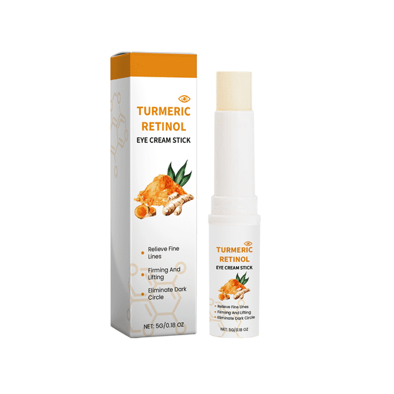 Alvantor Turmeric Retinol Eye Cream Stick - Firming & Anti-Aging, Reduces Dark Circles & Puffiness, 0.18 oz